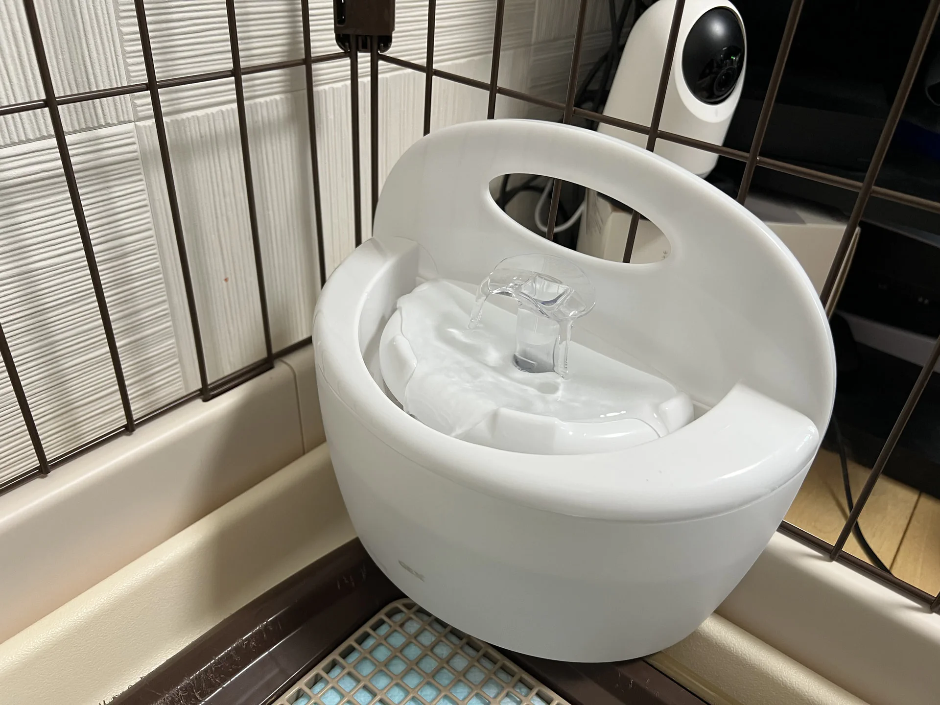 ほぼ新品　ケージ取り付け自動給餌器　ピュアクリスタルfit（自動給水機）セット IMG_3354-i.jpg